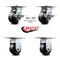 Service Caster 4 Inch Phenolic Caster Brakes/Swivel Locks and 2 Rigid, 2PK SCC-35S420-PHB-SLB-BSL-2-R-2 - alternate 7